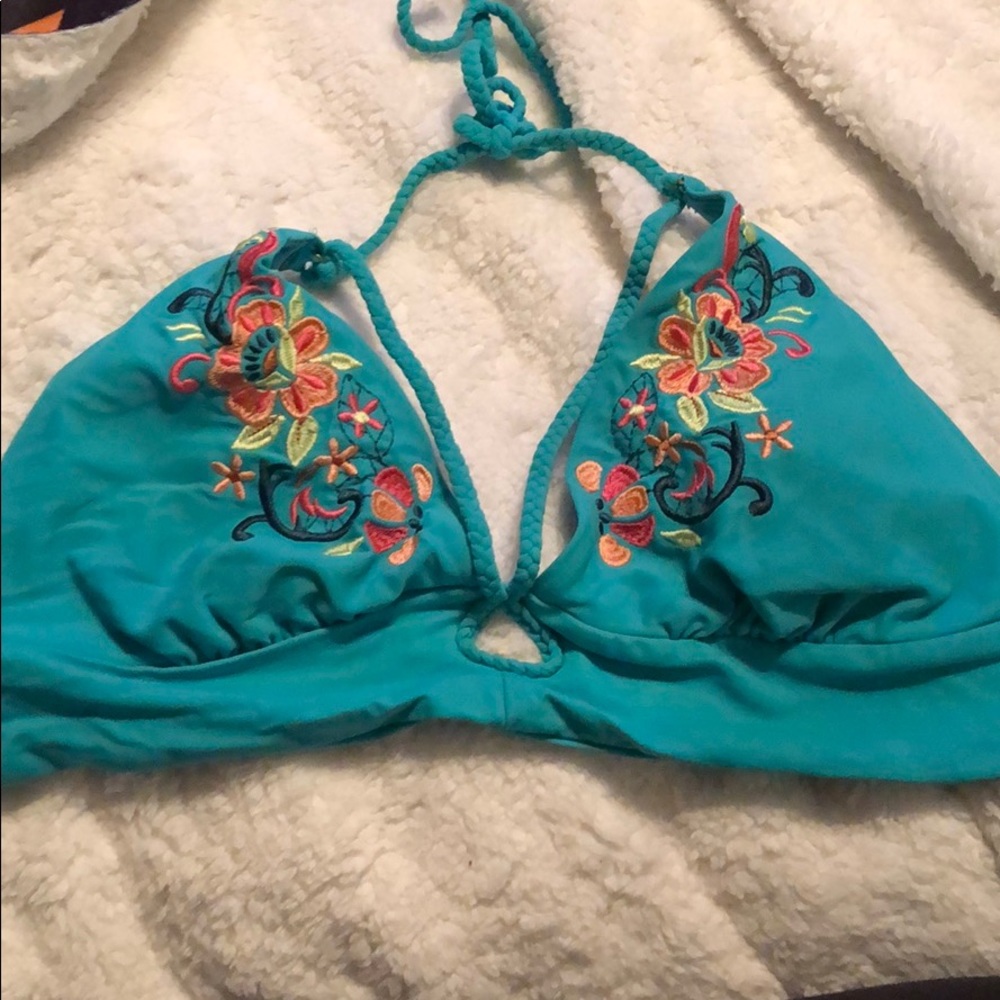 Bikini top teal boho